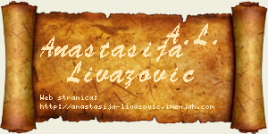 Anastasija Livazović vizit kartica